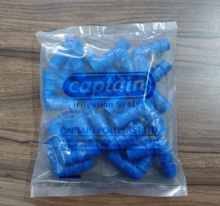19mm Barbed 90º DEGREE ELBOW Joiner - Garden Poly Pipe Fitting (20 Pack)