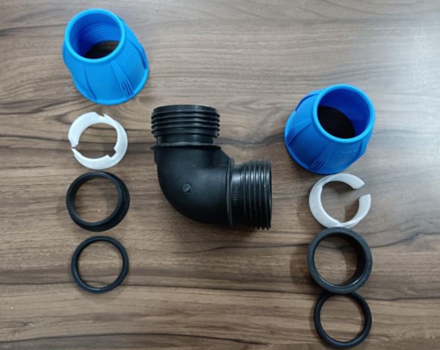 50mm - 90º DEGREE ELBOW JOINER - PP Fittings for Blue Line HDPE Poly Pipe