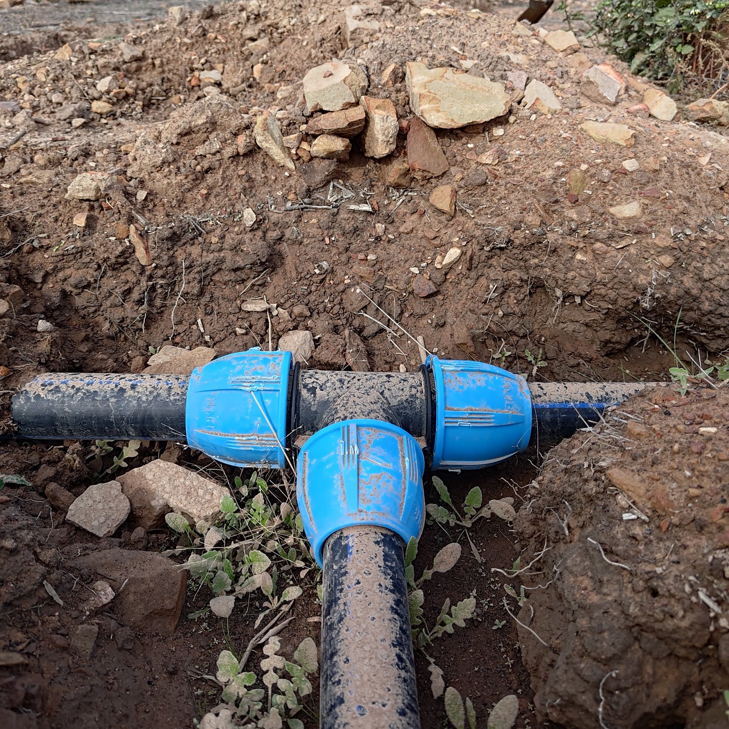 50mm - EQUAL TEE JOINER - PP Fittings for Blue Line HDPE Poly Pipe