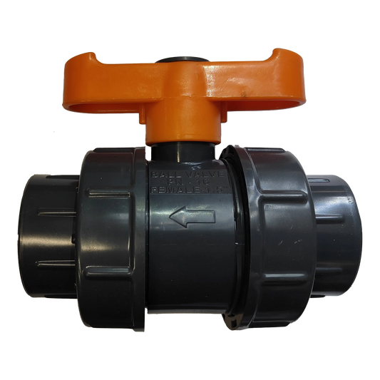 2"/50mm - DOUBLE UNION BALL VALVE - UPVC Fittings The Native Farm