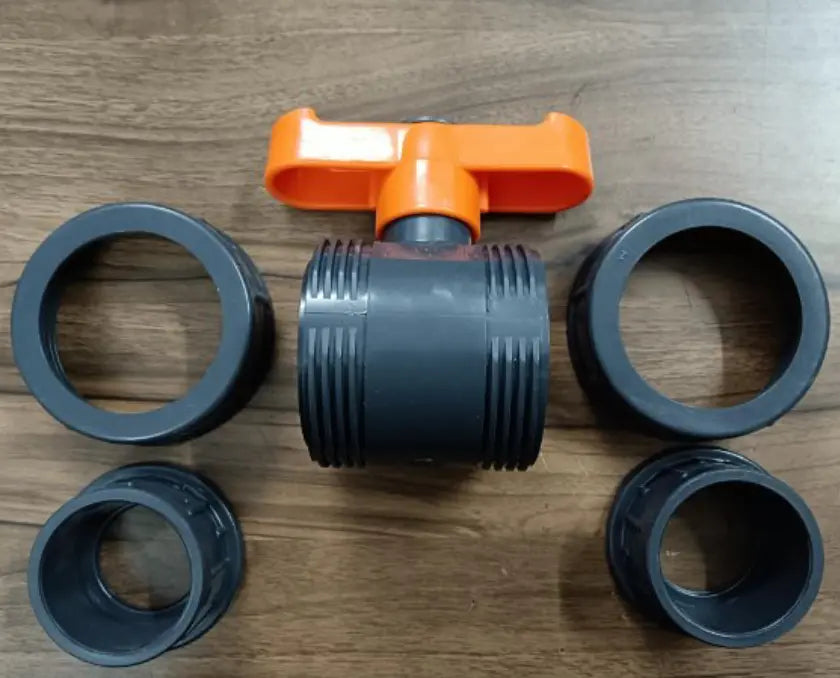 2"/50mm - DOUBLE UNION BALL VALVE - UPVC Fittings The Native Farm