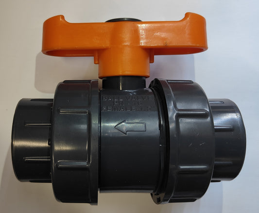 2"/50mm - DOUBLE UNION BALL VALVE - UPVC Fittings