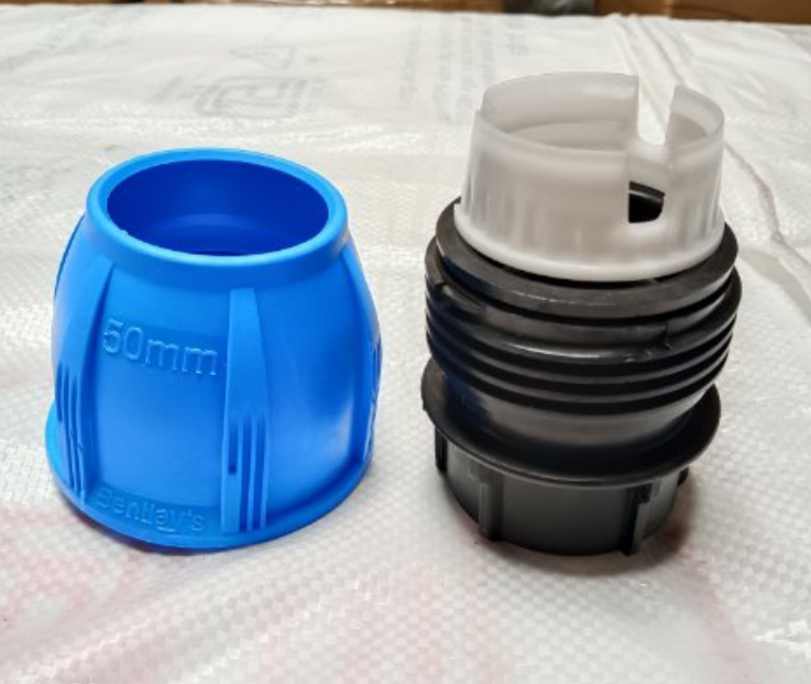 50mm - END CAP - PP Fittings for Blue Line HDPE Poly Pipe
