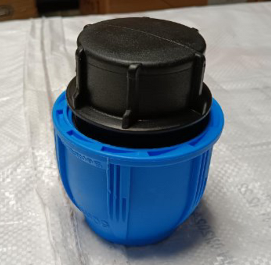 2"/50mm - END CAP - PP Fittings for HDPE Rural Poly Pipe