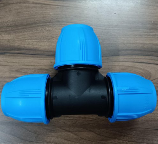 2"/50mm - EQUAL TEE JOINER - PP Fittings for HDPE Rural Poly Pipe