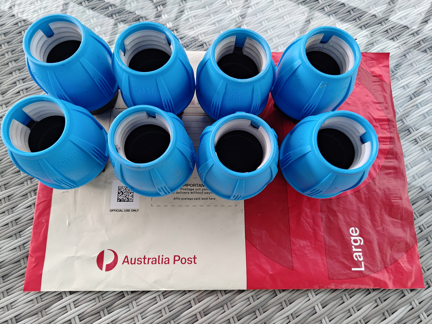 50mm - END CAP - PP Fittings for Blue Line HDPE Poly Pipe